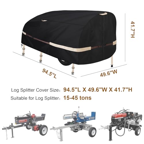 Log Splitter Cover, 1200D Heavy Duty Tear Resistant Wood Splitter - Image 3
