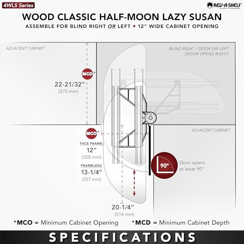 Rev-A-Shelf 32" Half-Moon Dual Tier Lazy Susan for Corner - Image 5