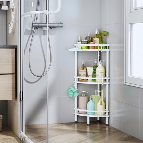 HapiRm Standing Corner Shower Caddy - 3 Tier Large Capacity - Image 7