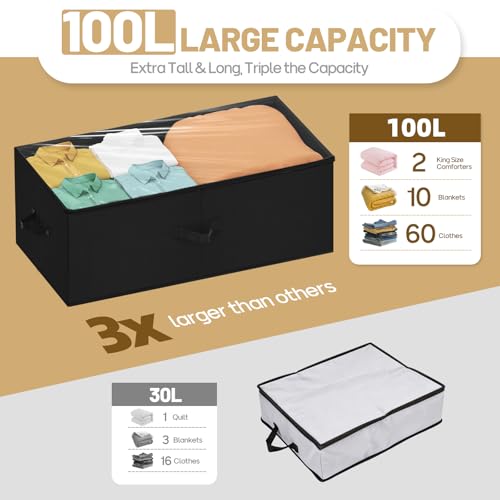 Large Under Bed Storage Containers, 12" Height - Image 4