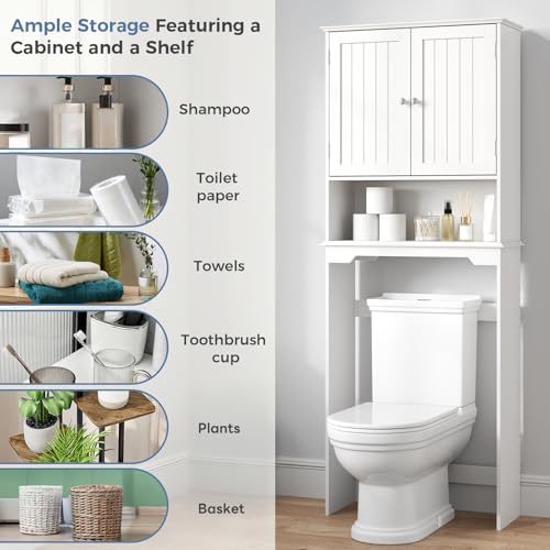 OLIXIS Over the Toilet Storage Cabinet, Bathroom Shelves - Image 4