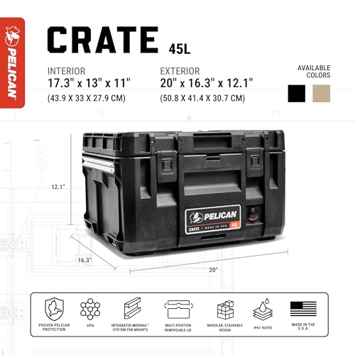 Pelican Crate - 45 Liter Storage Case - Cargo Box, Transport Case - Image 5