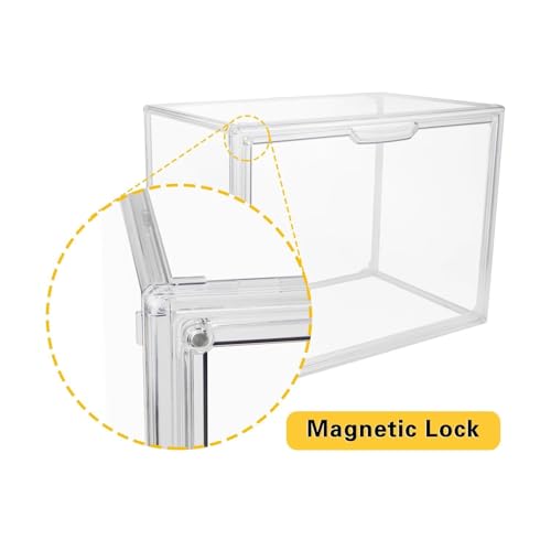 GUDEMAY Clear Stackable Plastic Storage Bins with Magnetic Lid - Image 7