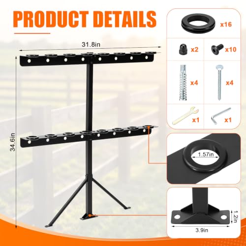 Trailer Tool Racks for Lawn Equipment 8 Hole Truck Shovel Holder - Image 4