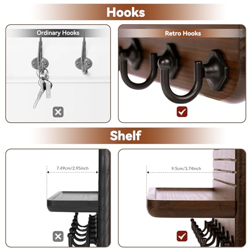 Key Holder for Wall, Mail Organizer Wall Mount with 6 - Image 6