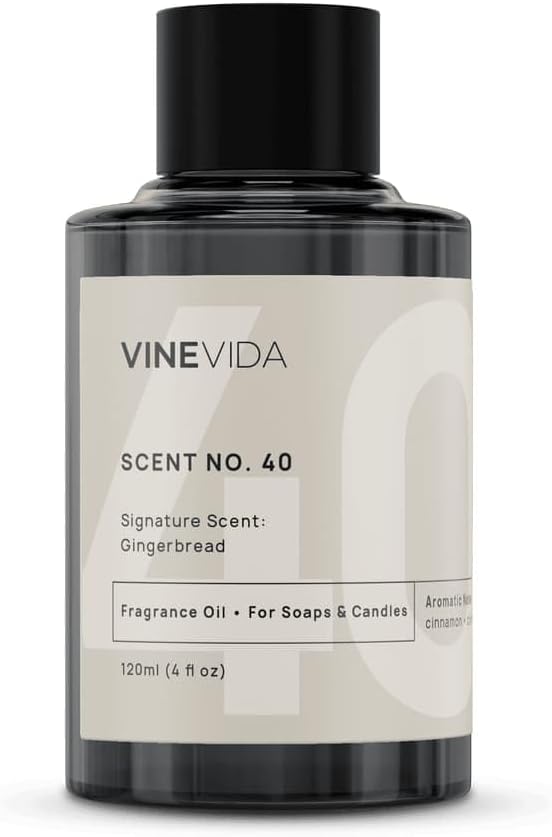 VINEVIDA [4oz] Gingerbread Fragrance Oil for Candle Making and Soap Making - Premium Candle Scents for Soy Candles