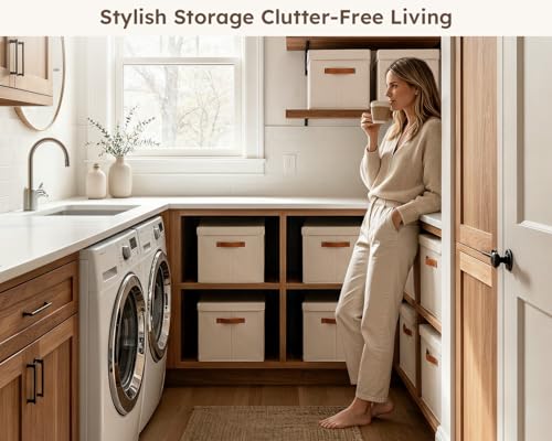 Homsorout Storage Bins with Lids - Fabric Storage Baskets - Image 4
