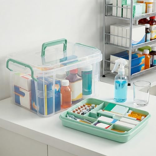 Goaste 15QT Clear Medicine Organizer Box with Handle - Image 7