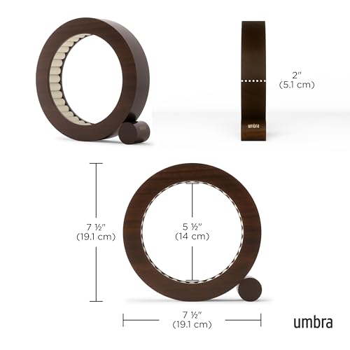 Umbra Ferris Jewelry Organizer, Wood Tray Holds 33 Rings, Walnut - Image 7