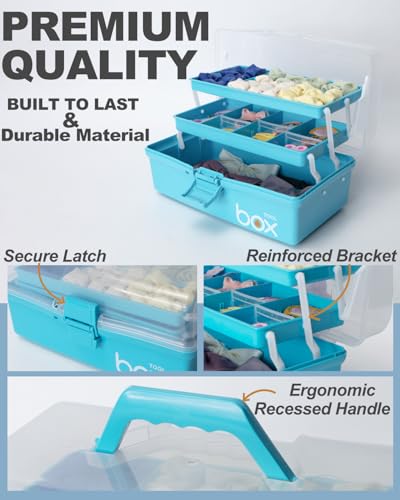 TERGOO 12in 3-Layer Plastic Craft Organizers and Storage - Image 4