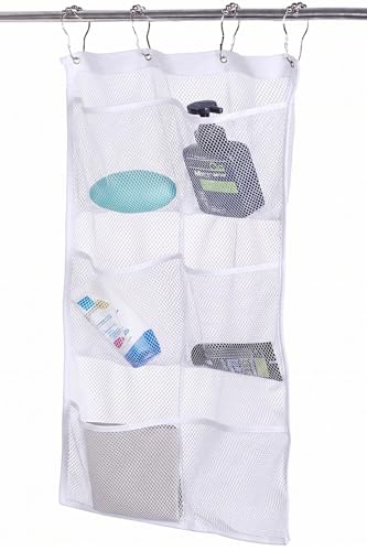 ALYER 6 Storage Pockets Hanging Mesh Shower Caddy,Space Saving - Image 2