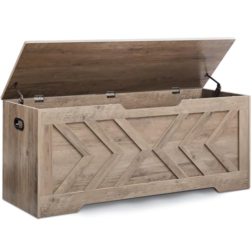 47.2” Storage Bench,Extra Large Wooden Storage Chest - Image 2