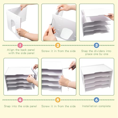 5 Tier Puzzle Organizer Rack, Space Saving Tabletop - Image 7