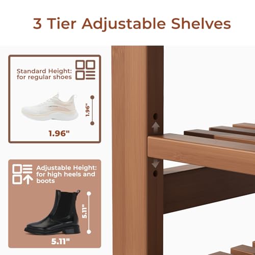 39.4" Entryway Shoe Rack Bench with Cushion, 3-Tier Storage Bench - Image 5