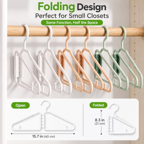 Foldable Clothes Hangers for Small & Narrow Closets, 8 Pack - Image 5