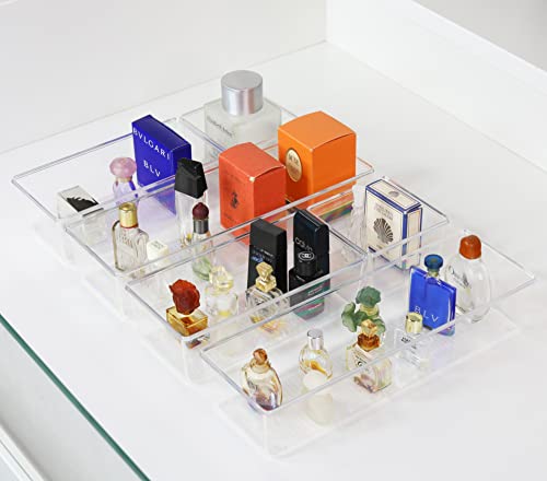 Simple Houseware Clear Desk Drawer Organizer, Assorted Sizes - Image 4