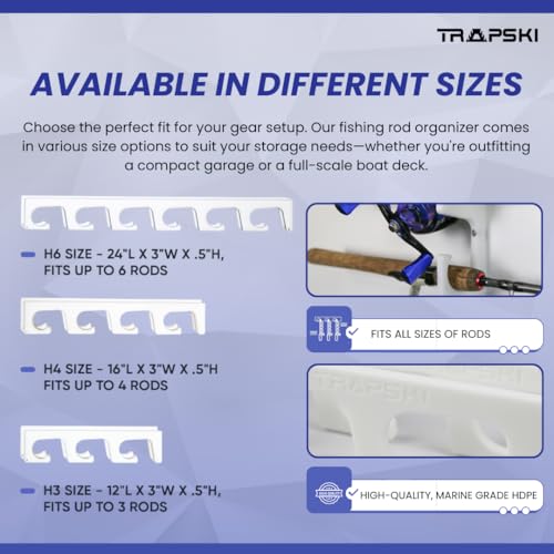 Made in The USA Fishing Rod/Pole Holder Rack Organizers | - Image 5