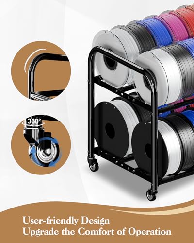 3D Printer Filament Storage Rack with Wheels, Rolling Cart - Image 7