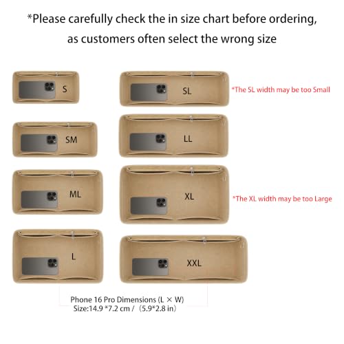 Felt Purse Organizer Insert, Lightweight Multi Pocket Shape - Image 5