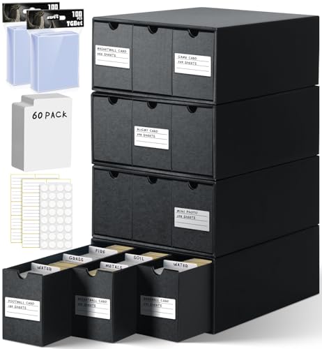 Trading Card Storage Box, Card Boxes with 60 Divider - Image 2