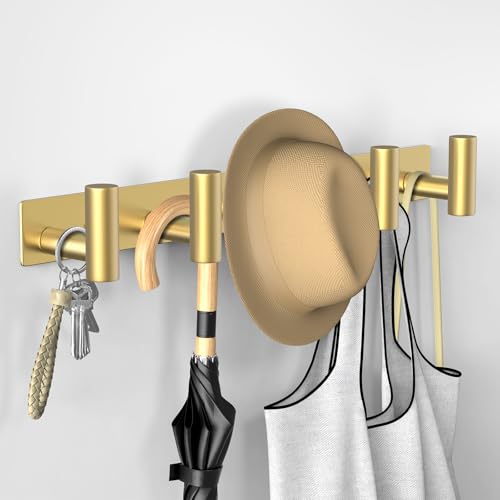 VAEHOLD Hat and Coat Wall Mount Rack - Hooks for Robes, Bags - Image 5