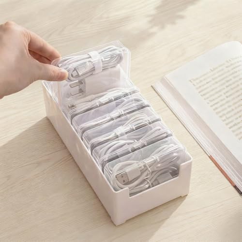 RayHenry 2 PCS Cable Organizer Box with 7 Clear Switch Case - Image 4