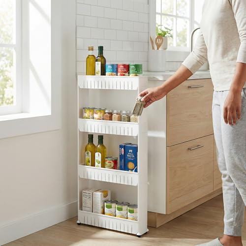 Lavish Home 4-Tier Storage Organizer Rack, 21.5”x5”x40” - Image 4