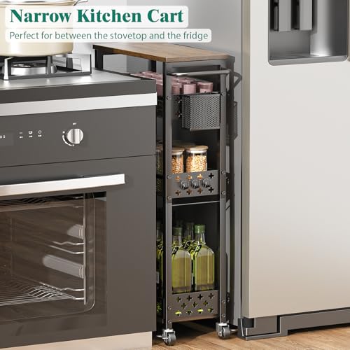 XYZLVSI 4 Tier Slim Storage Cart Laundry Room Organi | All Products - Image 4