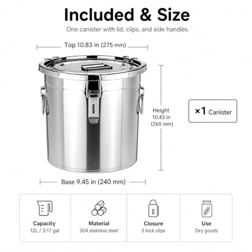 QWORK Stainless Steel Food Storage Container 3.17 Ga | All Products - Image 7