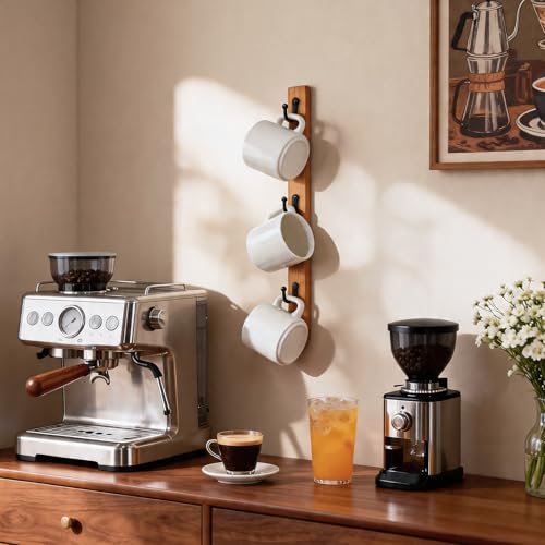 Yohsnor Wall Mounted Coffee Cup Rack - Stylish Space Saving Mug - Image 5