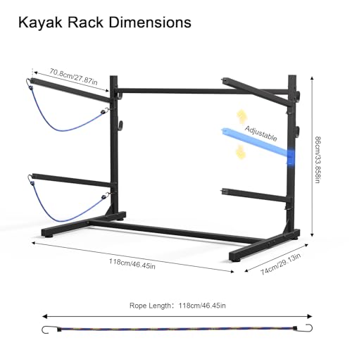 Kayak Storage Rack, Adjustable Heavy Duty Kayak Racks - Image 4
