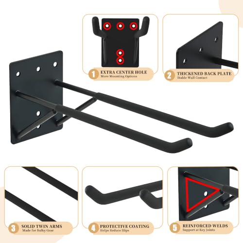 Garage Hooks Heavy Duty, 14-Inch Triangle-Braced Wall Mount - Image 5