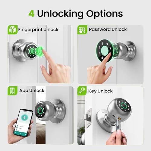 GHome Smart Fingerprint Door Lock, 4 in 1 Smart Fingerprint Door - Image 3