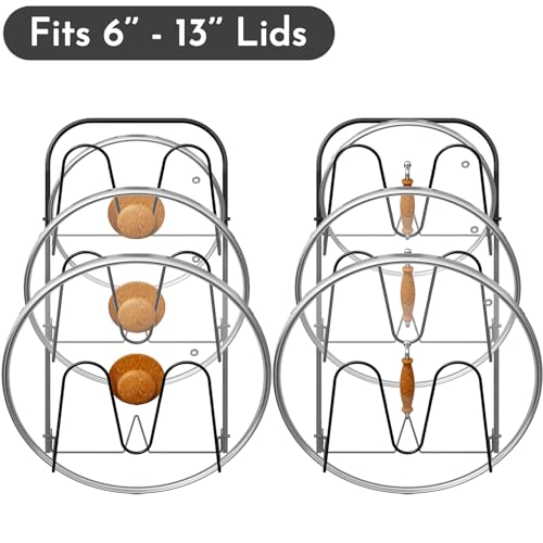 Universal Adjustable Pot Lid Holder Organizer for Cabinet - Image 3