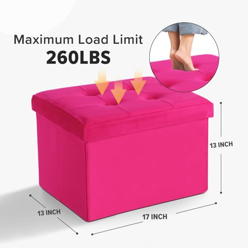 LINMAGCO Ottoman with Storage Small Foot Rest Stool Under - Image 4