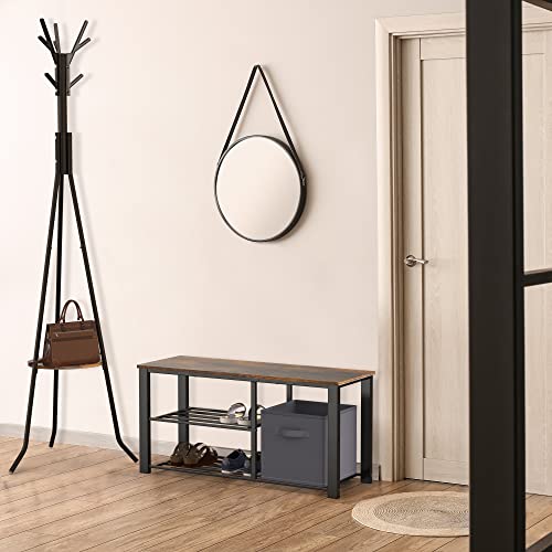 Simple Houseware Wooden Top Shoe Rack Bench with Bin | All Products - Image 5
