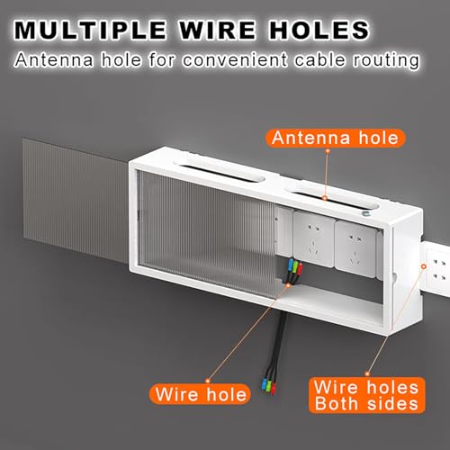 Wall-WiFi Router Storage Box,Wooden Wireless Router Organize Rack - Image 6