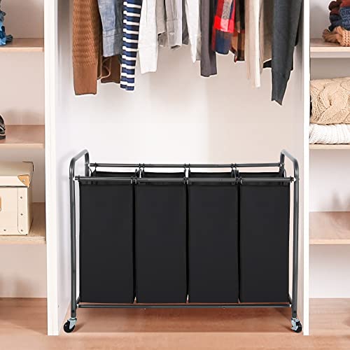 Laundry Sorter 4 Section, 4 Bag Clothes Hamper - Image 5
