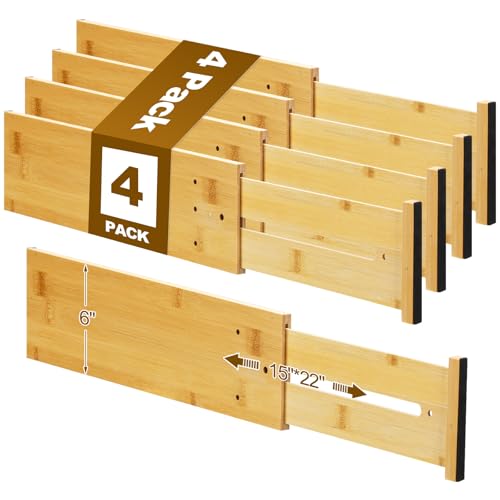 DoubleFill 4 Pcs 6 Inch High Drawer Dividers 15"-22" - Image 2