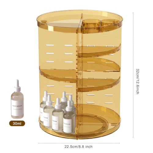 Jiavarry Rotating Makeup Organizer, Clear Gold, 8 Ad | All Products - Image 5