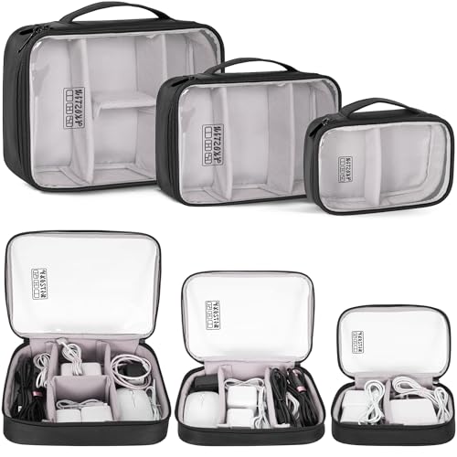 AKOZLIN Cable Organizer Bag, Padded Electronic Organizer Travel - Image 2