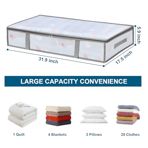LANDNEOO 2 Pack Under Bed Storage Containers Bins, Humid-Proof - Image 3