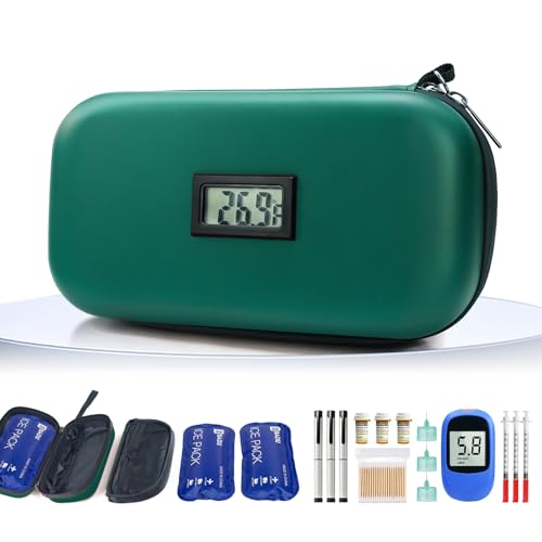 Insulin Cooler Travel Case TSA Approved 2*180g Ice Pack,Temp - Image 2
