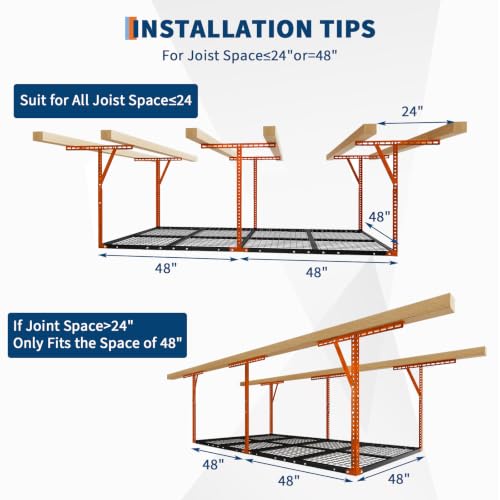 TrailBlaze Heavy Duty Overhead Garage Storage Rack – | Garage Storage - Image 3