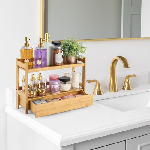 Sorbus Matcha Station Shelf, Bamboo (17" x 6.5" x 12.6") - Image 6