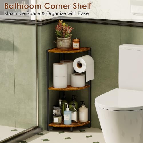 3 Tier Bathroom Corner Shelf, Corner Stand for Bathroom - Image 6