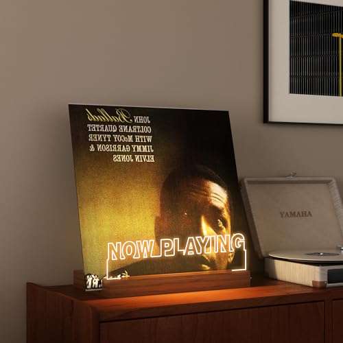YuanDian Now Playing Vinyl Record Stand, Light up Display - Image 5