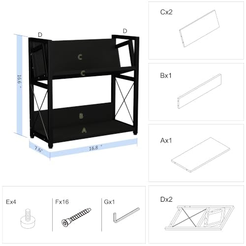Desktop Bookshelf 2 Tier Desk Shelf Organizer Wooden | All Products - Image 4
