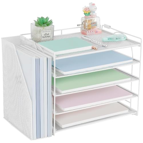 AUPSEN Desk Organizers and Accessories, 5-Tier Desktop Paper File - Image 2