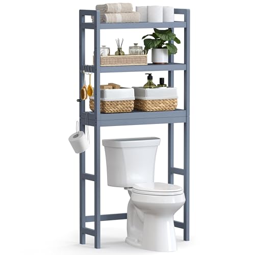 SONGMICS 3-Tier Bamboo Over The Toilet Storage, Adjustable Shelf - Image 2